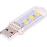 3 LEDs 5730 SMD USB geleid boek lichte draagbare nacht lamp (warm wit)