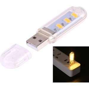 3 LEDs 5730 SMD USB geleid boek lichte draagbare nacht lamp (warm wit)