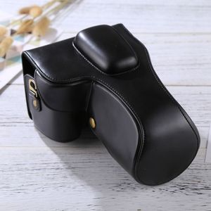 Full Body PU lederen Case cameratas voor Nikon D3200 / D3300 (18-55mm/18-105mm Lens) (zwart)