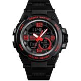 SKMEI 1452 Outdoor Sports Electronic Watch Multifunctioneel waterdicht horloge (Rood)