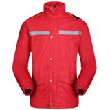 Duurzaam reflecterende motorfiets Split regenjas broek Riding fiets elektrische fiets winddicht waterdicht regen slijtage bij volwassene  grootte: XL(Red)