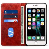 Voor iPhone 8 plus/7 plus barokke eenvoudige horizontale Flip lederen draagtas  met houder & kaartsleuven & portemonnee (rood)