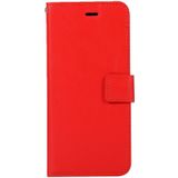 Voor iPhone X Crazy Horse textuur horizontaal flip lederen draagtas met houder & Card Slots & portemonnee & Foto Frame(Red)