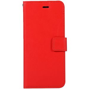 Voor iPhone X Crazy Horse textuur horizontaal flip lederen draagtas met houder & Card Slots & portemonnee & Foto Frame(Red)