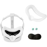 JD-391215 Geschikt voor Oculus Quest2 Generation VR Eye Mask Silicone Cover + Lens Cover Set (Wit)