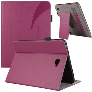 Voor Samsung Galaxy Tab A 10.1 2016 T580 Litchi Textuur Lederen Sucker Tablet Case (Paars)