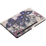 Voor Samsung Galaxy Tab S6 T860 3D Painted Pattern Horizontale Flip Lederen case met Holder & Card Slots & Wallet & Sleep / Wake-up Functie (Black Butterfly)