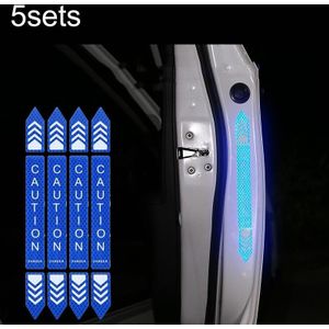 5sets Auto Opening Deur Anti-Collision Veiligheidswaarschuwing Reflector (Diamond Blue)