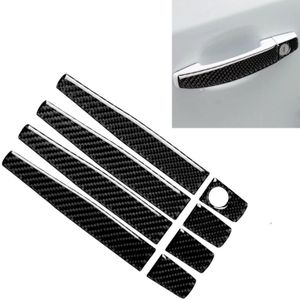 Auto Carbon Fiber Deurklink Decoratieve Sticker voor Chevrolet Cruze 2009-2015  Links en Rechts Drive Universal