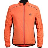 Reflecterende high-visibility lichtgewicht sport jas packable winddicht lange mouw sportkleding  maat: XXL (Orange)