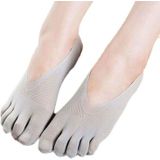 5 paar vrouwelijke sokken vijf teen sok slippers onzichtbaarheid voor effen kleur bemanning sokken (roze)