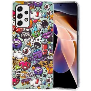 Voor Samsung Galaxy A53 5G Lichtgevende TPU-beschermende telefooncase (Graffiti)