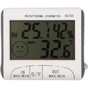 LCD digitale thermometer hygrometer vocht meter en bedrade temperatuur met externe sensor wit