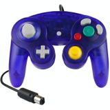 5 PCS single point vibrerende controller bedrade game controller voor Nintendo NGC (transparant blauw)