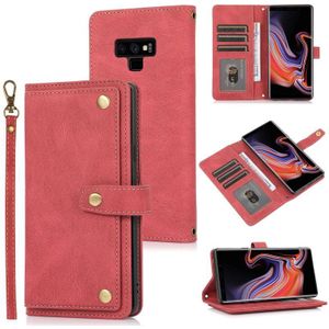 For Samsung Galaxy Note9 PU + TPU Horizontal Flip Leather Case with Holder & Card Slot & Wallet & Lanyard(Wine Red)