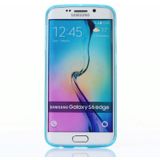 Samsung Galaxy S6 Edge / G925 Lichtgevend TPU + kunststof back cover Hoesje (blauw)
