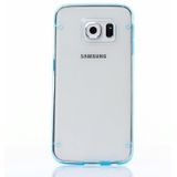 Samsung Galaxy S6 Edge / G925 Lichtgevend TPU + kunststof back cover Hoesje (blauw)
