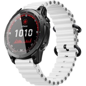 Voor Garmin Fenix 7 Ocean Style Quick Release siliconen horlogeband