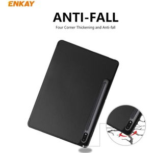 ENKAY ENK-8011 PU Leder + TPU Smart Case met pensleuf voor Samsung Galaxy Tab S7 11.0 T870 / T875(Zwart)