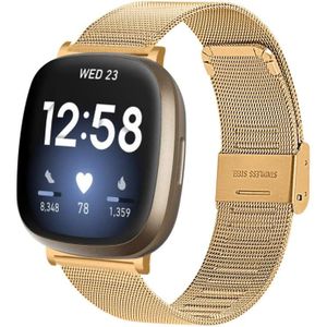 Voor Fitbit Versa 4 / Sense 2 Milan Buckle metalen horlogeband