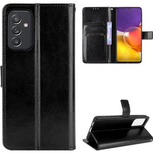 Voor Samsung Galaxy A82 5G / Quantum 2 5G Crazy Horse Texture horizontale flip lederen hoesje met houder & kaart slots &lanyard (zwart)