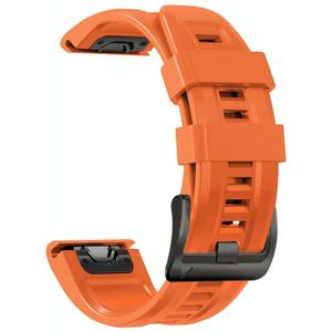 Voor Garmin Fenix 7x / 6x / 5x 26mm zwart gesp siliconen horlogeband