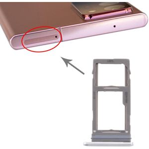 SIM-kaartlade + Micro SD-kaartlade voor Samsung Galaxy Note20 Ultra (zilver)