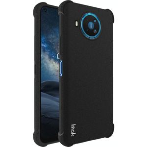 Voor Nokia 8.3 5G IMAK All-inclusive Shockproof Airbag TPU Case met Screen Protector(Mat Black)