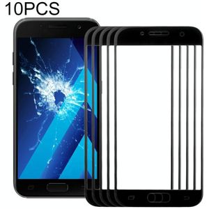 10 PCS front screen buiten glazen lens voor Samsung Galaxy A5 (2017) / A520 (zwart)