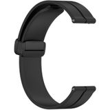 Voor Huawei Watch 3 Pro Nieuwe 22mm Effen Kleur Magnetische Sluiting Siliconen Horlogeband (Zwart)