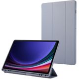 Voor Samsung Galaxy Tab S9+ 3-voudige pure kleur TPU lederen tablethoes met pensleuf