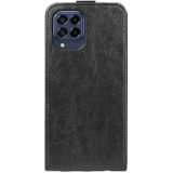 Voor Samsung Galaxy M53 R64 Texture Verticale Flip Leren Telefoonhoes (Zwart)