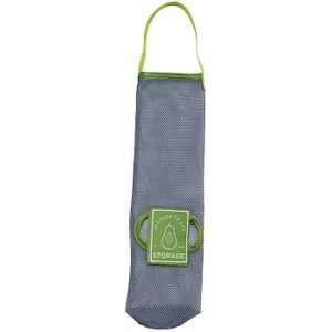 3 PC's Multifunctionele mesh bag opbergzak draagbare en carryable hangzak voor groenten en fruit  kleur: groen (klein)