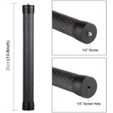 Carbon Fiber extension monopod Pole Rod uitschuifbare stick voor DJI/MOZA/Feiyu v2/Zhiyun G5/SPG Gimbal  lengte: 35cm (zwart)