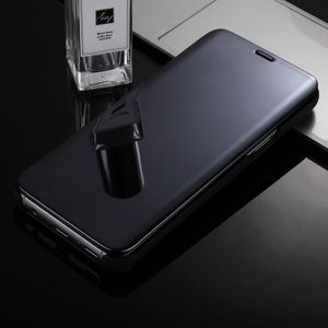 Voor Galaxy S9 PLUS galvaniseren spiegel horizontaal flip lederen draagtas met houder (zwart)