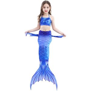 3 stuks / Sets kinderen zwemmen zeemeermin staarten Bikini Cosplay zeemeermin badmode  grootte: 150