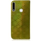 Voor Galaxy A70e Solid Color Kleurrijke Magnetische Gesp Horizontale Flip PU Lederen case met Holder & Card Slots & Wallet & Lanyard(Goud)