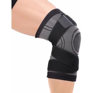 2 PCS Fitness Running Cycling Bandage Knie steunbraces Elastische nylon sport compressie pad mouw  grootte:s(Zwart)