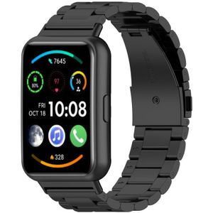 Voor Huawei Watch Fit 2 drie-kralen metalen roestvrijstalen horlogeband