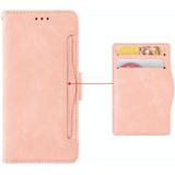 Voor OPPO Find X6 Pro Skin Feel Calf Texture Card Slots Leather Phone Case(Pink)