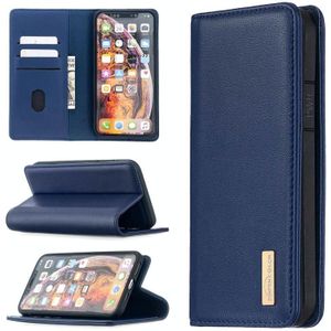 Voor iPhone XS Max 2 in 1 Afneembare Magnetische Horizontale Flip Originele lederen hoes met houder & kaartslots & portemonnee(blauw)