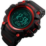 SKMEI 1358 multifunctionele mannen Outdoor sporten 30m waterdichte digitale horloge met kompas / Barometer / hoogtemeter / stappenteller Function(Red)