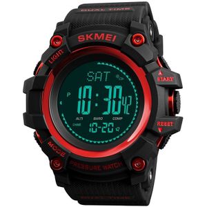 SKMEI 1358 multifunctionele mannen Outdoor sporten 30m waterdichte digitale horloge met kompas / Barometer / hoogtemeter / stappenteller Function(Red)