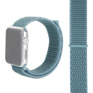 Eenvoudige mode nylon horlogebandje voor Apple Watch serie & 40mm/3 & 2 & 1 38mm  met Magic stick (meer blauw)