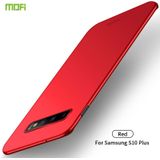 Voor Galaxy S10 PLUS MOFI Frosted PC ultradun hard case (rood)