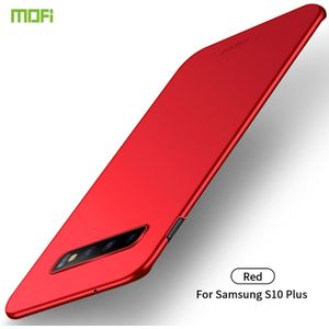 Voor Galaxy S10 PLUS MOFI Frosted PC ultradun hard case (rood)