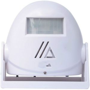 Draadloze intelligente deurbel infrarood bewegings sensor Voice prompter waarschuwing deur klok alarm (wit)
