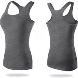 Tight Training Yoga Running Fitness Quick Dry Sports Vest (Kleur: Grijs formaat: L)