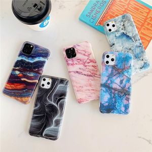 Voor iPhone 12 Pro / 12 Max TPU Smooth Marbled IMD Mobile Phone Case (Puime F17)
