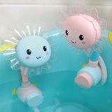 Zonnebloem baby douche kraan uitloop baby bad uitloop Baby's spelen zwemmen badkamer speelgoed (blauw)